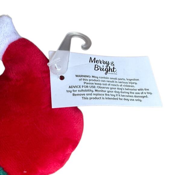 Merry & Bright Plush Pickle Squeaky Dog Toy Soft Stuffy Winter Christmas Holiday - Picture 3 of 3